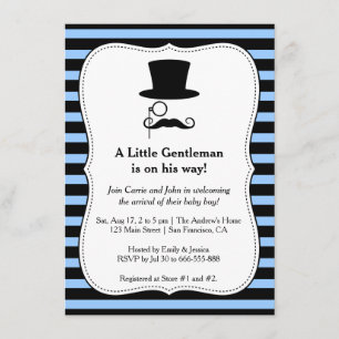 Invitation à la fête de naissance d'un bébé garçon