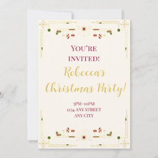 Invitation à la fête de Noël