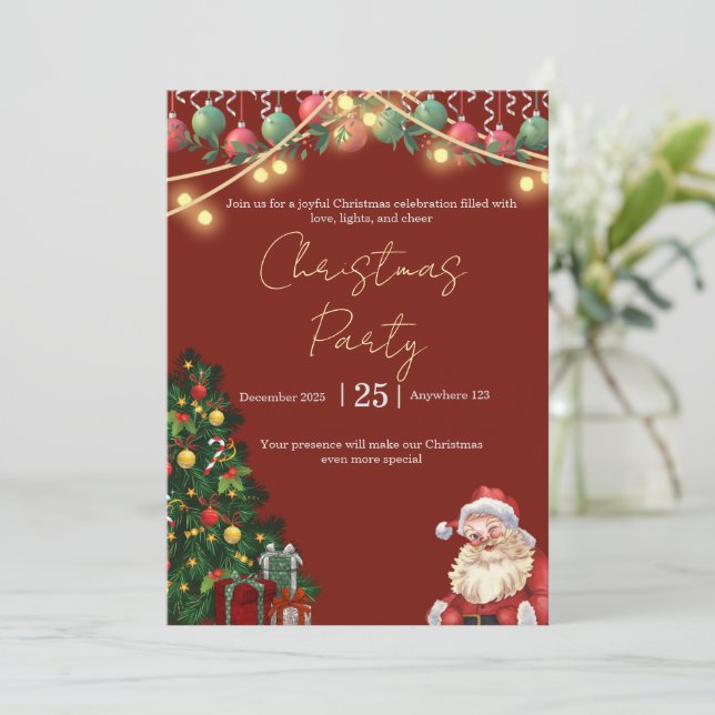 Invitation à la fête de Noël (Debout devant)