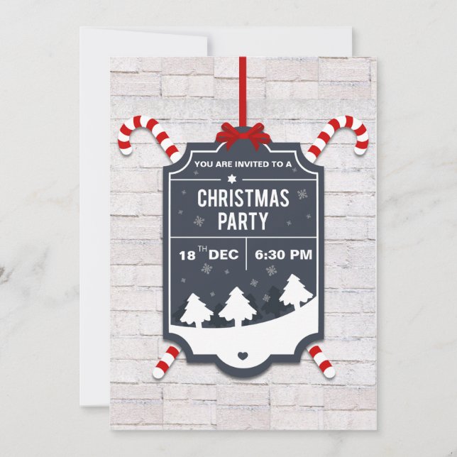 Invitation à la fête de Noël (Devant)