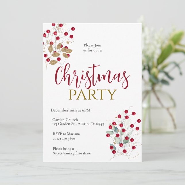Invitation à la fête de Noël (Debout devant)