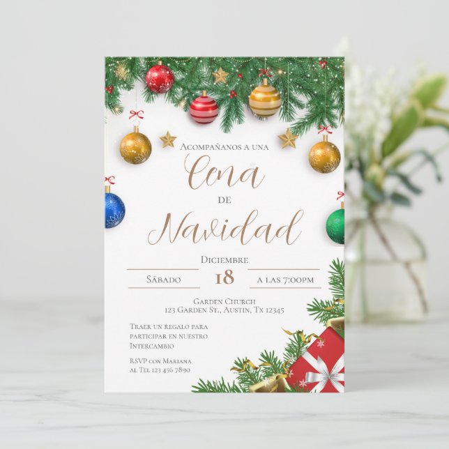Invitation à la fête de Noël (Debout devant)