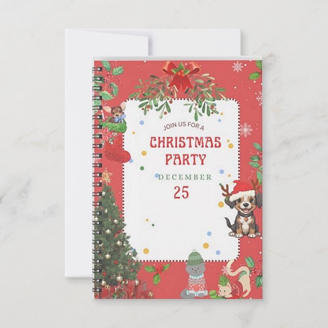 Invitation à la fête de Noël (Devant)