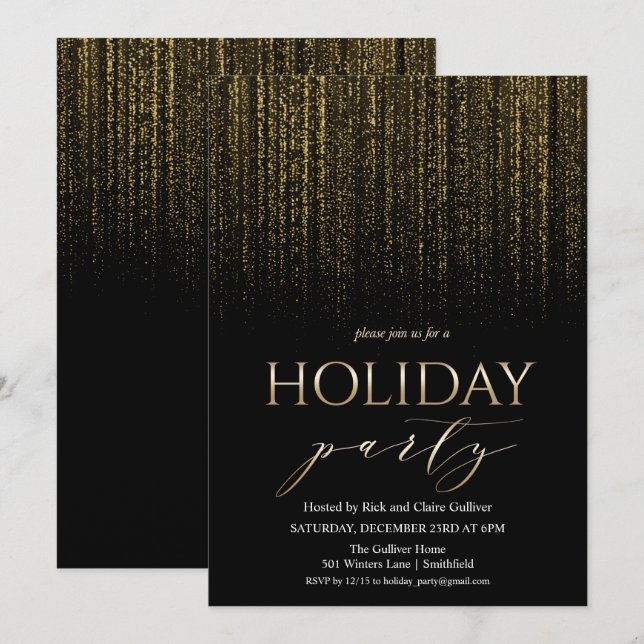Invitation à la fête de Noël (Devant / Derrière)