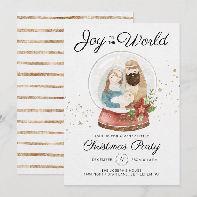 Invitation à la fête de Noël (Devant / Derrière)