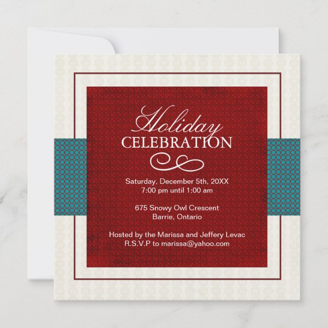 Invitation à la fête de Noël (Devant)