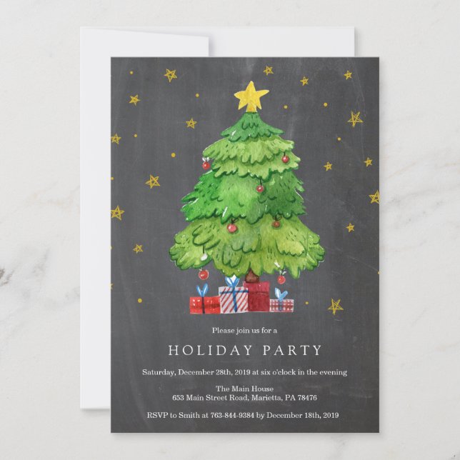 Invitation à la fête de Noël (Devant)
