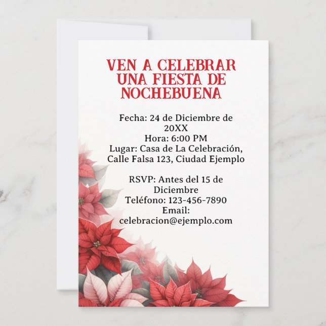 Invitation à la fête de Noël (Devant)