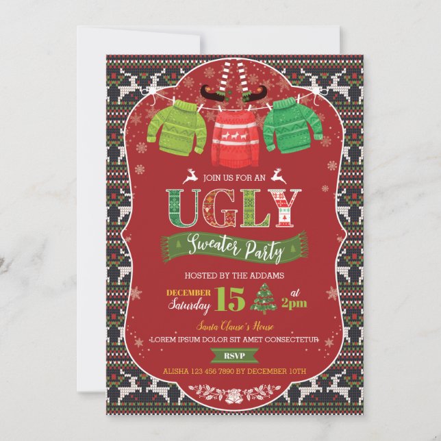 Invitation à la fête de Noël (Devant)