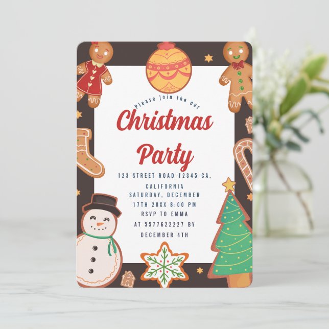 Invitation à la fête de Noël (Debout devant)