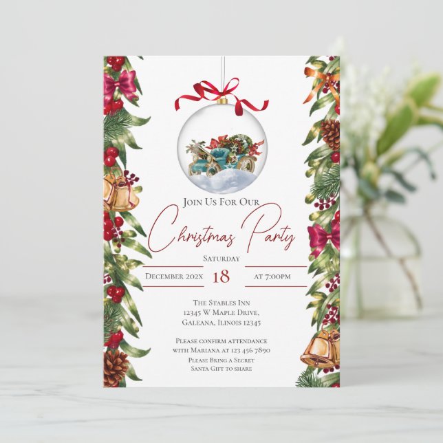 Invitation à la fête de Noël (Debout devant)