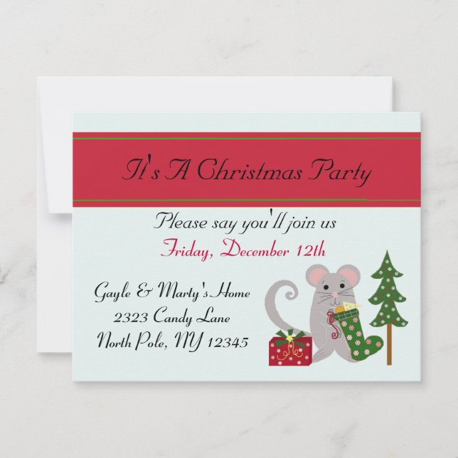Invitation à la fête de Noël (Devant)