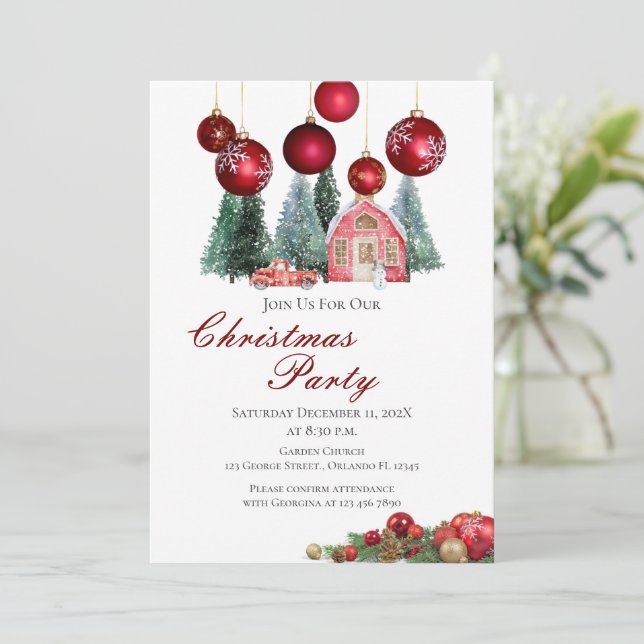 Invitation à la fête de Noël (Debout devant)