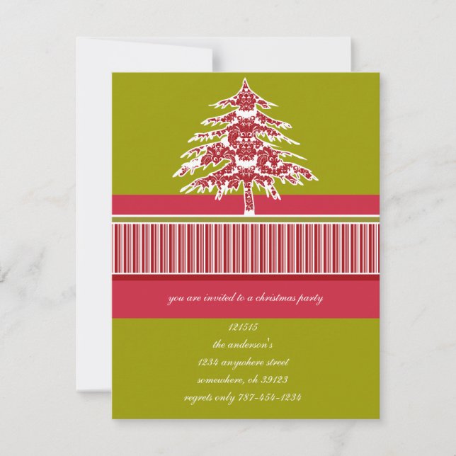 Invitation à la fête de Noël (Devant)