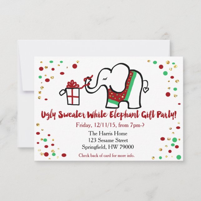 Invitation à la fête de Noël (Devant)