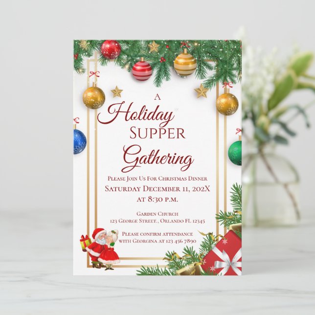 Invitation à la fête de Noël (Debout devant)