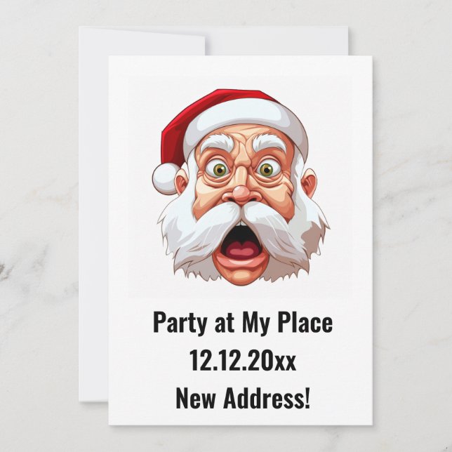 Invitation à la fête de Noël à la nouvelle adresse (Devant)