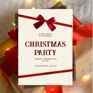 Invitation à la fête de Noël annuelle du bureau
