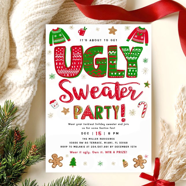 Invitation à la fête de Noël au pull moche (Créateur téléchargé)