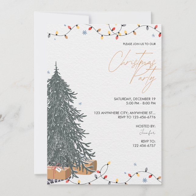 Invitation à la fête de Noël autour de l'arbre de  (Devant)