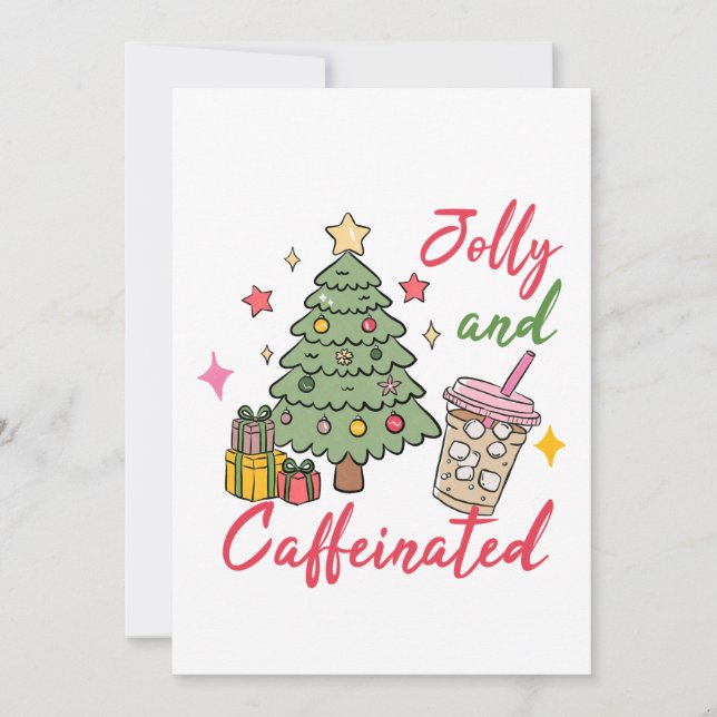 Invitation à la fête de Noël autour d'un café (Devant)