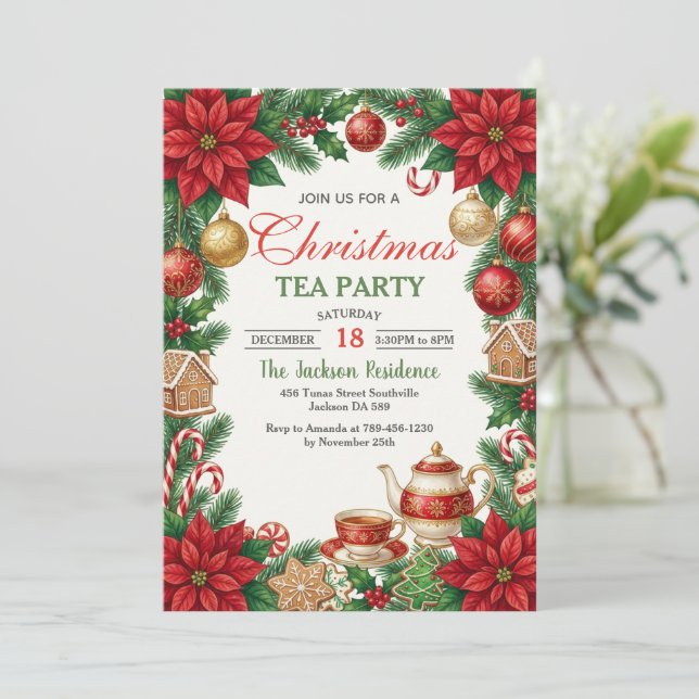 Invitation à la fête de Noël autour d'un thé de No (Debout devant)