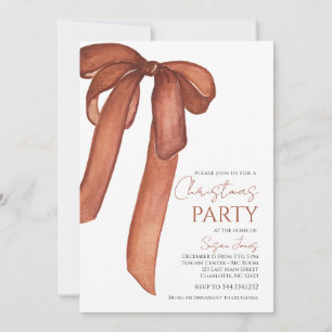Invitation à la fête de Noël avec un nœud