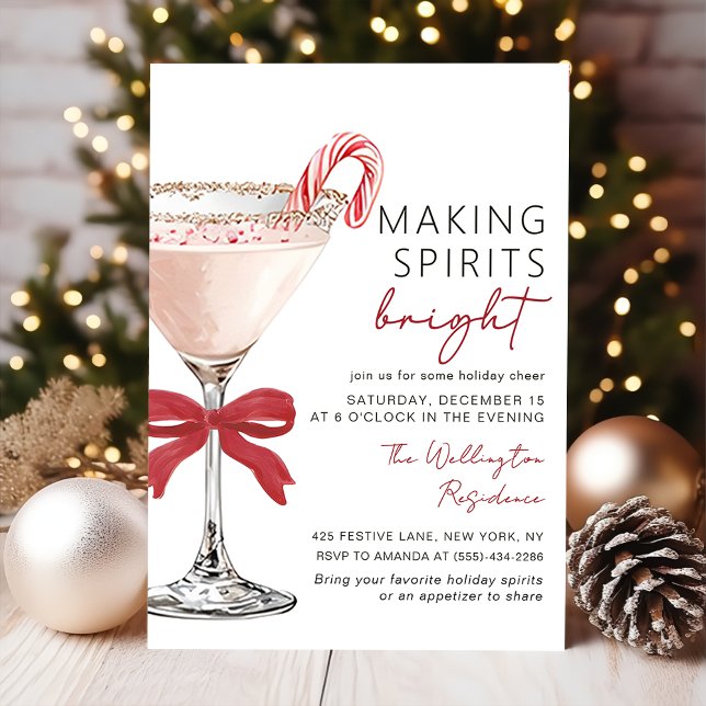 Invitation à la fête de Noël Cocktail de Fêtes (Créateur téléchargé)