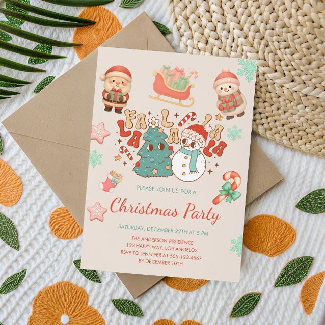 Invitation à la fête de Noël Cute Kawaii (Créateur téléchargé)
