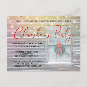 Invitation à la fête de Noël dans un chalet rustiq