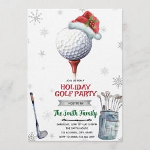 Invitation à la fête de Noël de golf