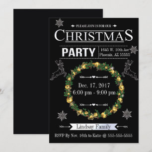 Invitation à la fête de Noël de Jingle et Mingle