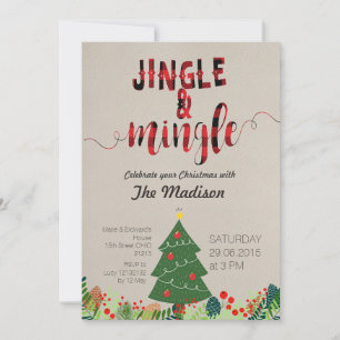 Invitation à la fête de Noël de Jingle et Mingle