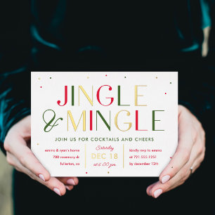 Invitation à la fête de Noël de Jingle et Mingle F