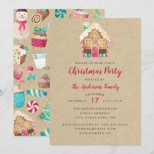 Invitation à la fête de Noël de la maison en pain 