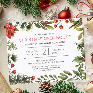 Invitation à la fête de Noël de la maison ouverte