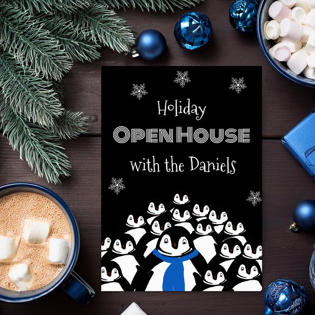 Invitation à la fête de Noël de la maison ouverte  (Créateur téléchargé)