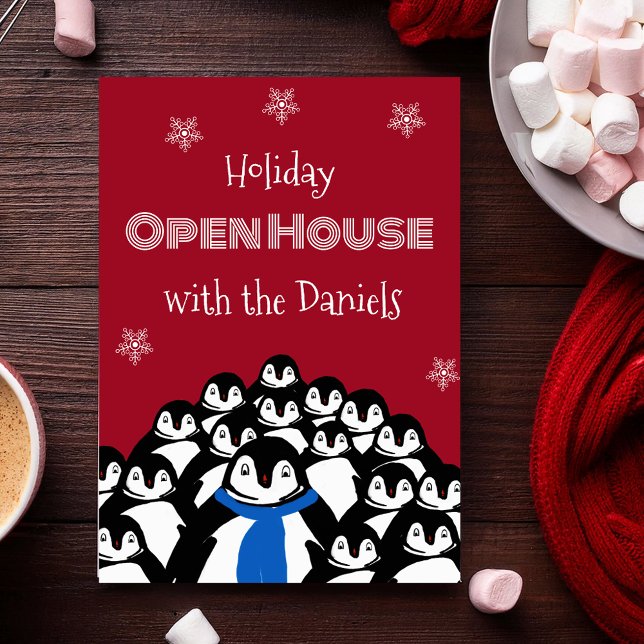Invitation à la fête de Noël de la maison ouverte  (Créateur téléchargé)