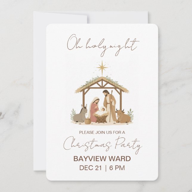 Invitation à la fête de Noël de la Nativité de l'É (Devant)