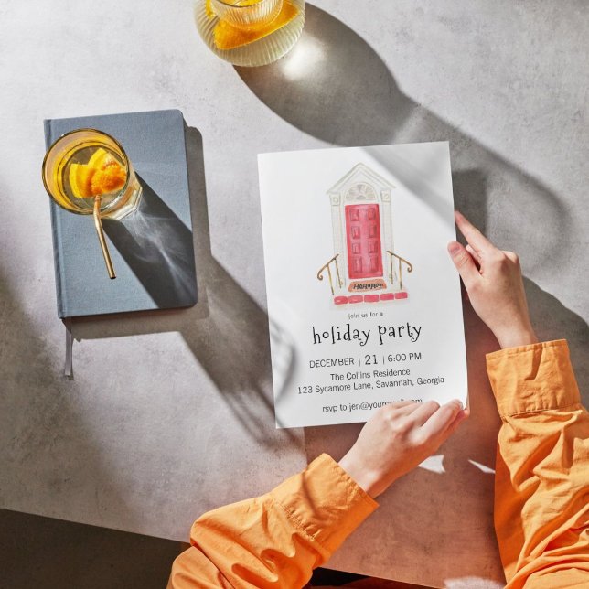 Invitation à la fête de Noël de la porte rouge (Créateur téléchargé)