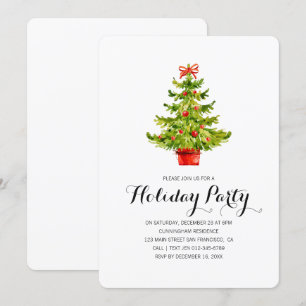 Invitation à la fête de Noël de l'arbre de Noël de