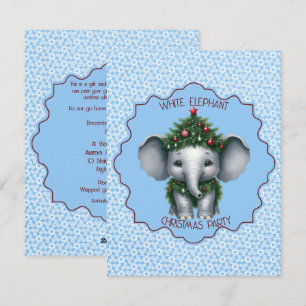 Invitation à la fête de Noël de l'éléphant blanc