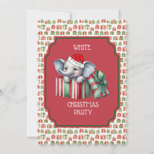 Invitation à la fête de Noël de l'éléphant blanc