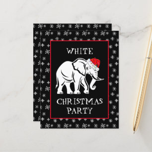 Invitation à la fête de Noël de l'éléphant blanc