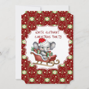 Invitation à la fête de Noël de l'éléphant blanc