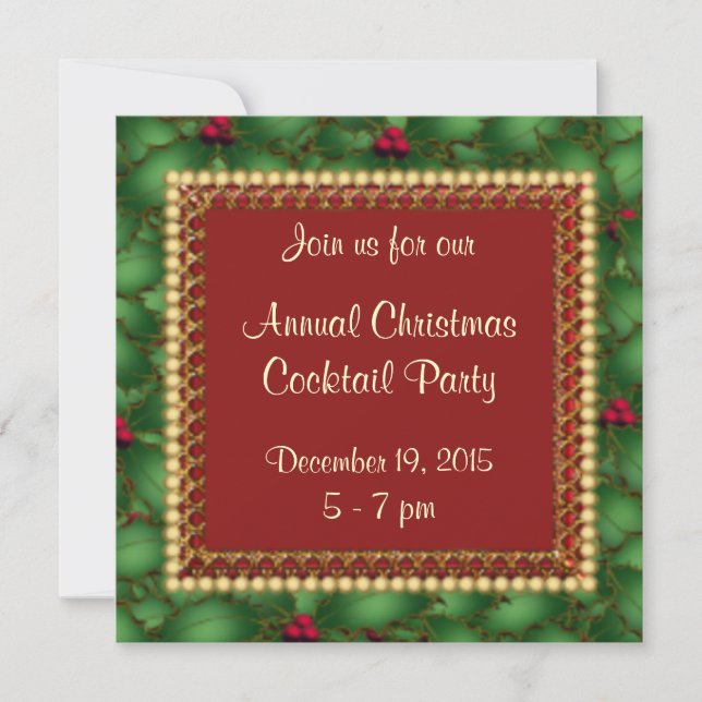 Invitation à la fête de Noël de l'entreprise (Devant)