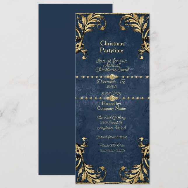 Invitation à la fête de Noël de l'entreprise (Devant / Derrière)