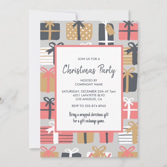 Invitation à la fête de Noël de l'entreprise Cadea (Devant)