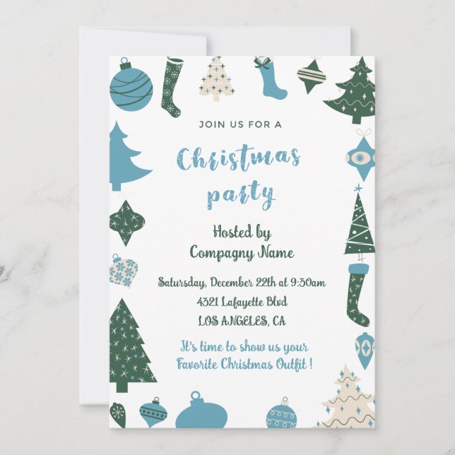Invitation à la fête de Noël de l'entreprise Migno (Devant)