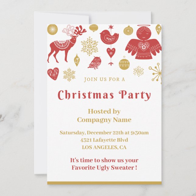 Invitation à la fête de Noël de l'entreprise Or Ro (Devant)